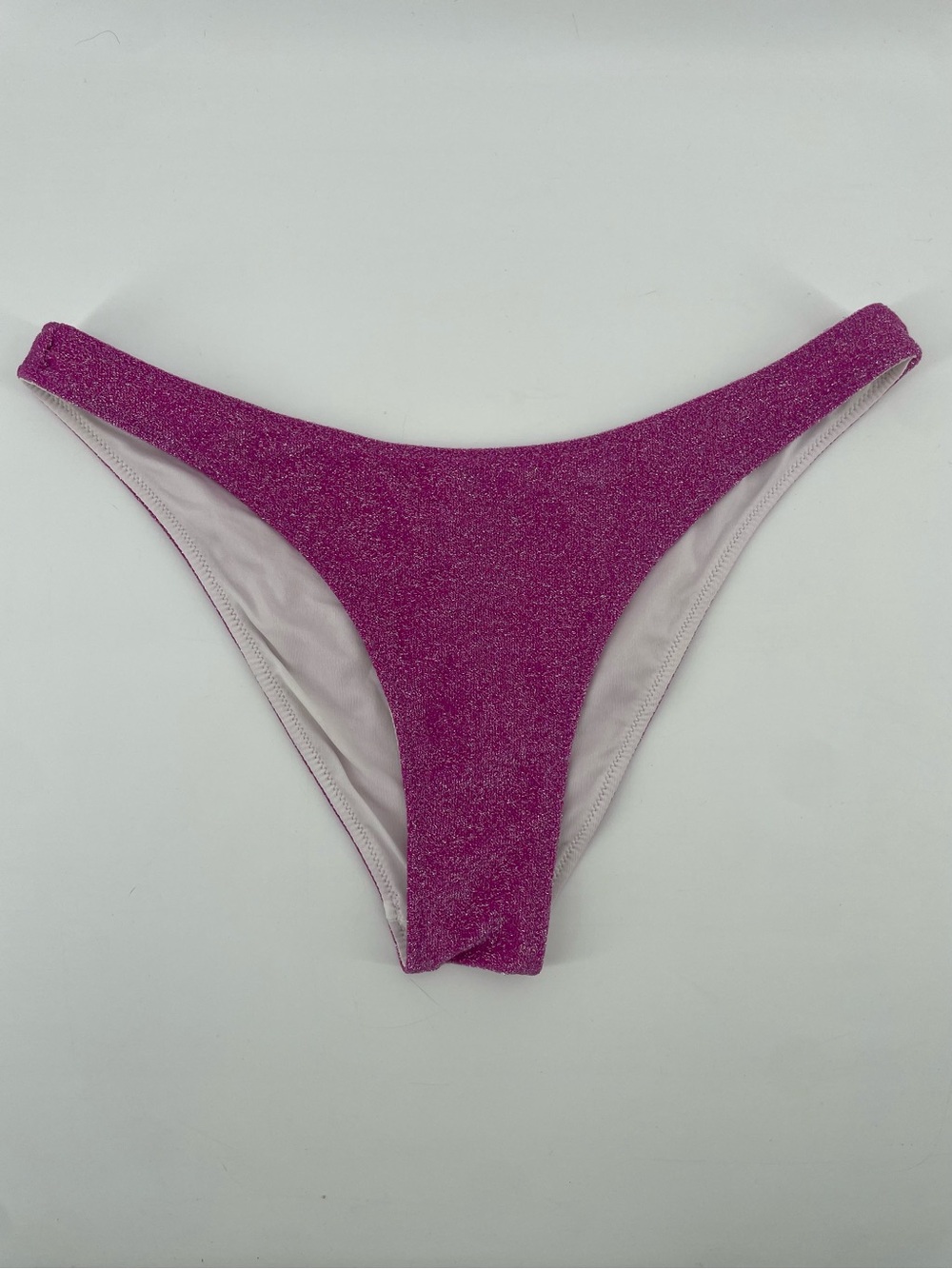 Victoria’s Secret PINK Bikini Bottoms Magenta Sparkly Shimmer Glitter Cheeky S